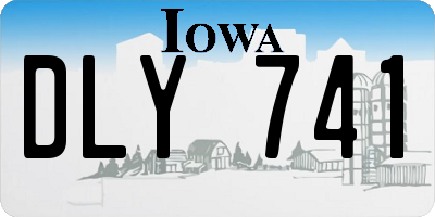IA license plate DLY741