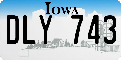 IA license plate DLY743
