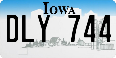 IA license plate DLY744