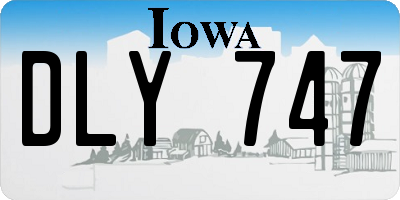 IA license plate DLY747