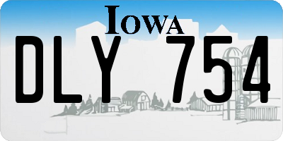 IA license plate DLY754
