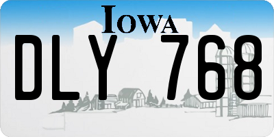 IA license plate DLY768