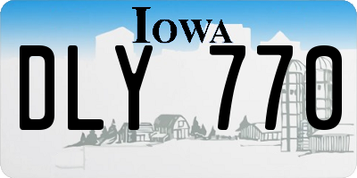IA license plate DLY770