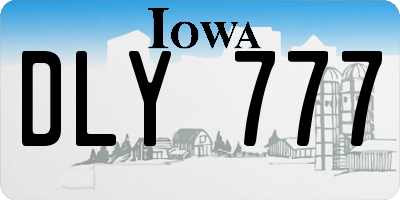 IA license plate DLY777