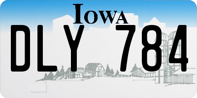 IA license plate DLY784