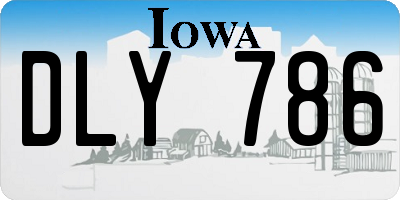 IA license plate DLY786