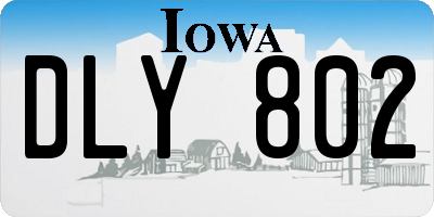 IA license plate DLY802