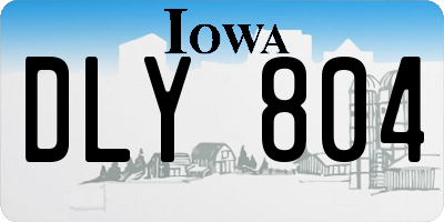 IA license plate DLY804