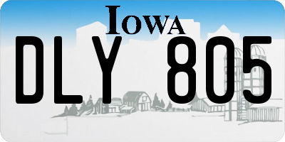 IA license plate DLY805