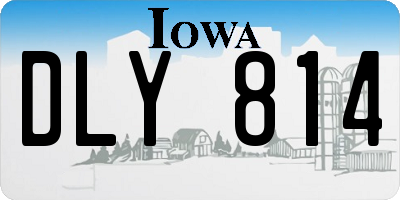 IA license plate DLY814
