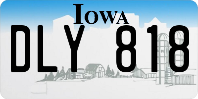 IA license plate DLY818