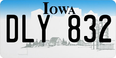 IA license plate DLY832