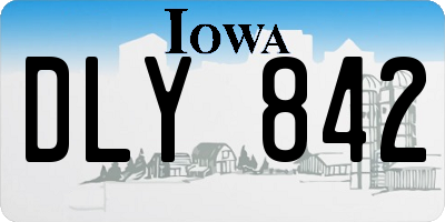 IA license plate DLY842