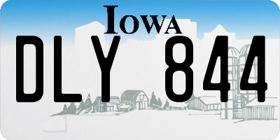 IA license plate DLY844