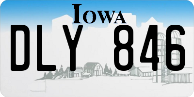 IA license plate DLY846