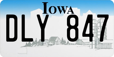 IA license plate DLY847