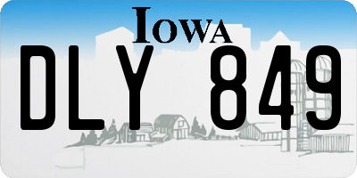 IA license plate DLY849