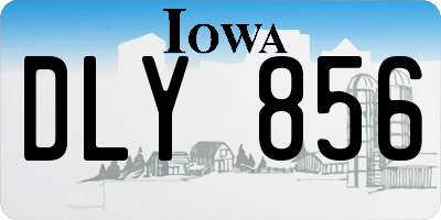IA license plate DLY856