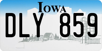 IA license plate DLY859