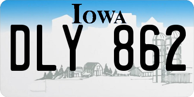 IA license plate DLY862