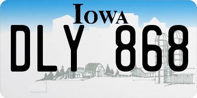 IA license plate DLY868