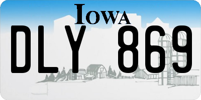 IA license plate DLY869