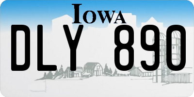 IA license plate DLY890