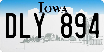 IA license plate DLY894