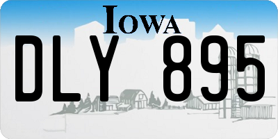 IA license plate DLY895