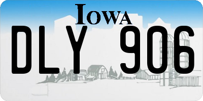 IA license plate DLY906