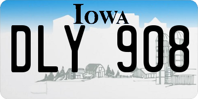 IA license plate DLY908