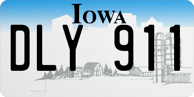 IA license plate DLY911