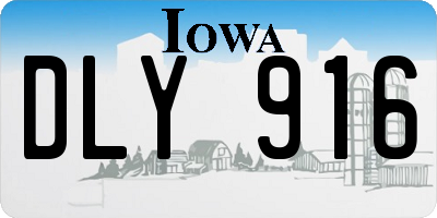 IA license plate DLY916