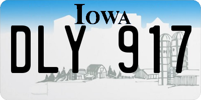 IA license plate DLY917