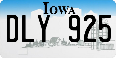 IA license plate DLY925