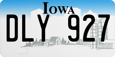 IA license plate DLY927