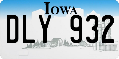 IA license plate DLY932