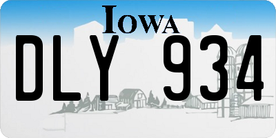 IA license plate DLY934