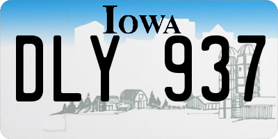 IA license plate DLY937