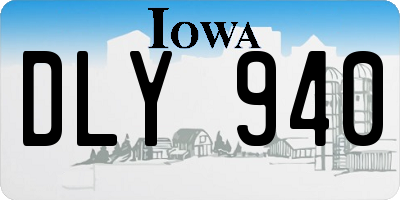 IA license plate DLY940