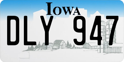 IA license plate DLY947