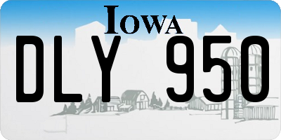 IA license plate DLY950