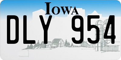 IA license plate DLY954