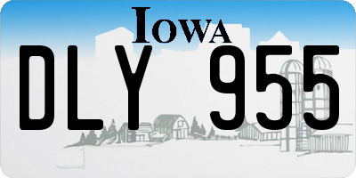 IA license plate DLY955