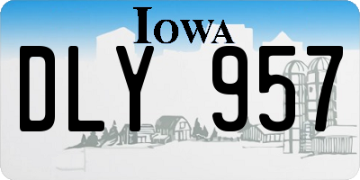 IA license plate DLY957