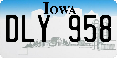 IA license plate DLY958