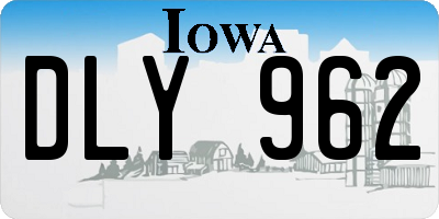 IA license plate DLY962