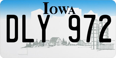 IA license plate DLY972