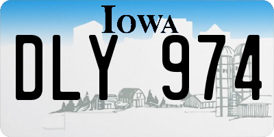 IA license plate DLY974