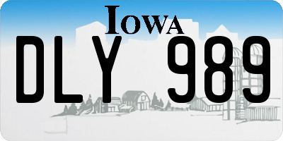 IA license plate DLY989